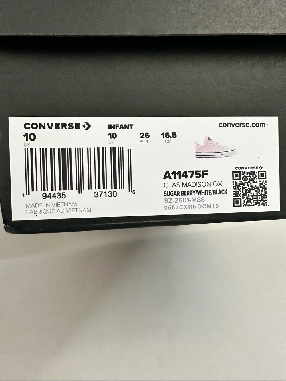 Converse Pink size 10 toddler new in box